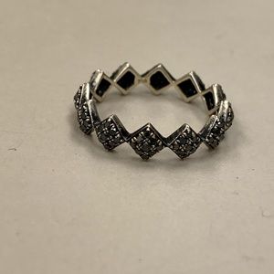 eternity band size 5-3/4 black diamond
